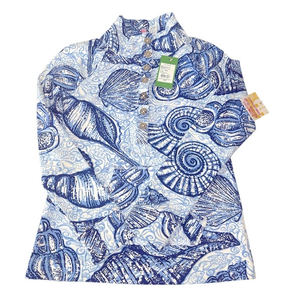 Lilly Pulitzer UPF 50+ Captain Popover Peri Blue Pop Up Stuffed Shells Sz XS NWT - Picture 6 of 15